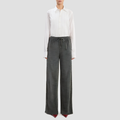 Drawstring knitted casual trousers