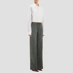Drawstring knitted casual trousers