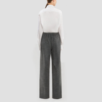 Drawstring knitted casual trousers