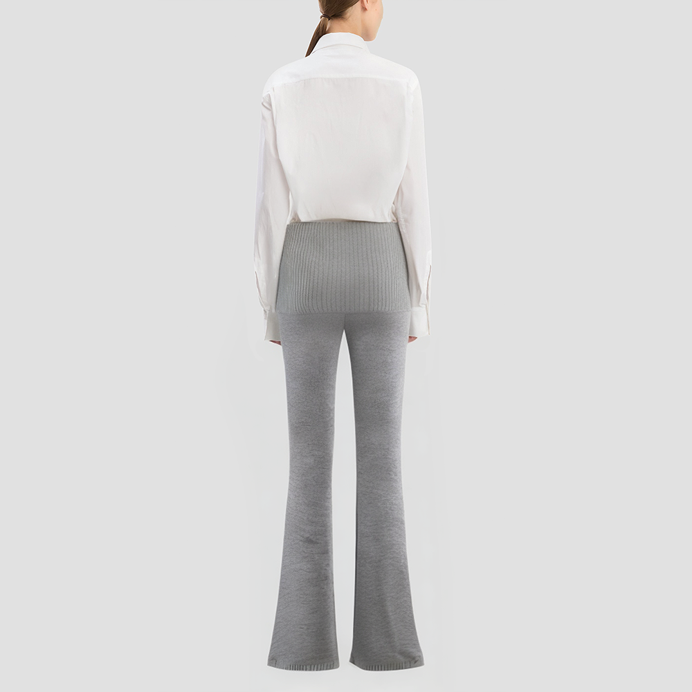 Elasticated wide-leg casual sports trousers