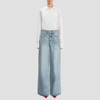 Knitted stretch waist casual trousers