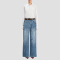 Retro-style casual trousers with side pockets
