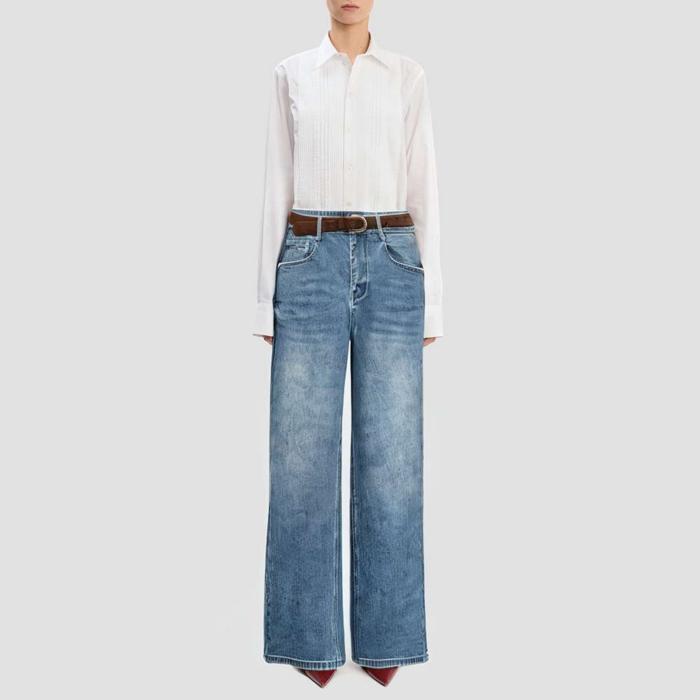 Retro-style casual trousers with side pockets