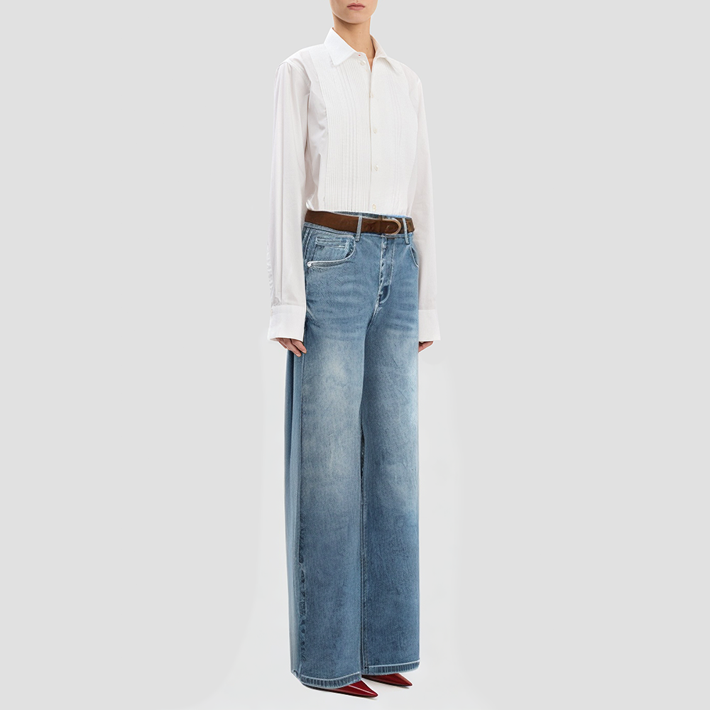 Retro-style casual trousers with side pockets