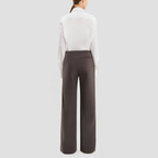 Straight-leg casual trousers with a back zipper