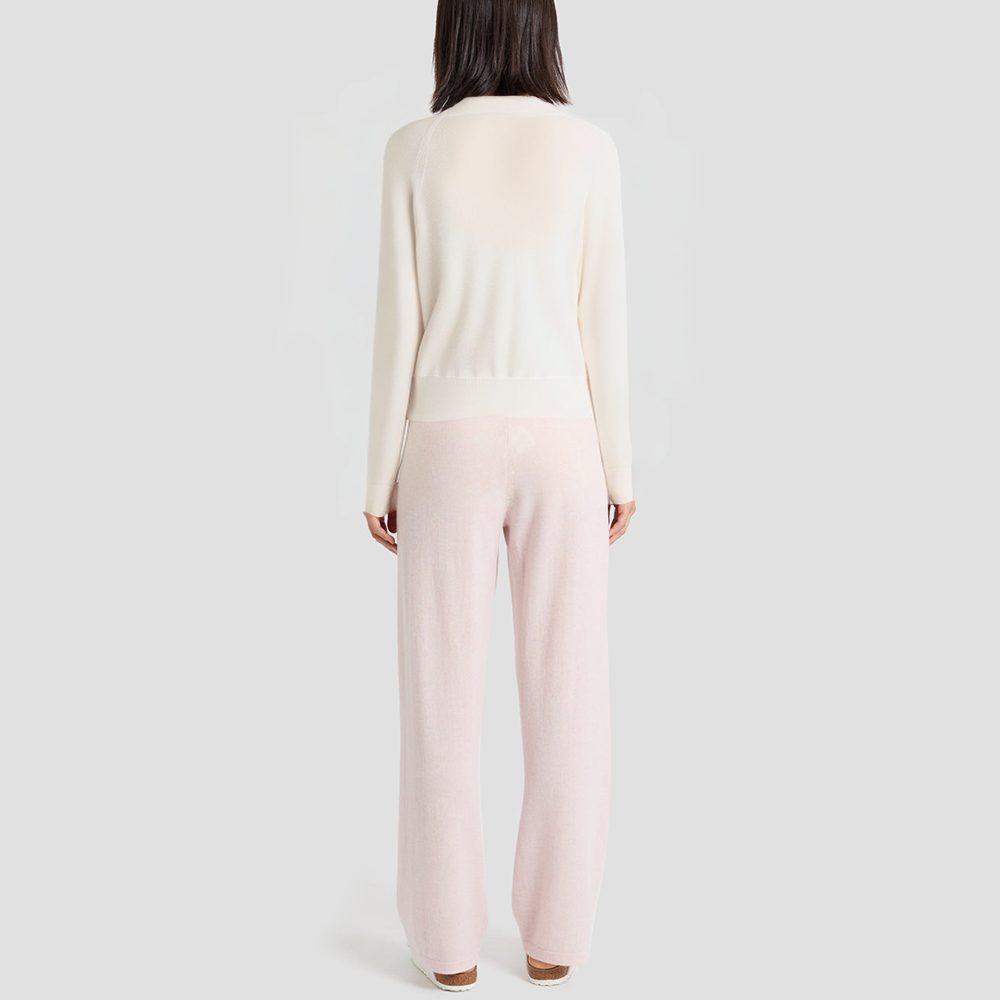 Women's loose-fitting wool V-neck knitted cardigan