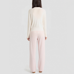 Women's loose-fitting wool V-neck knitted cardigan