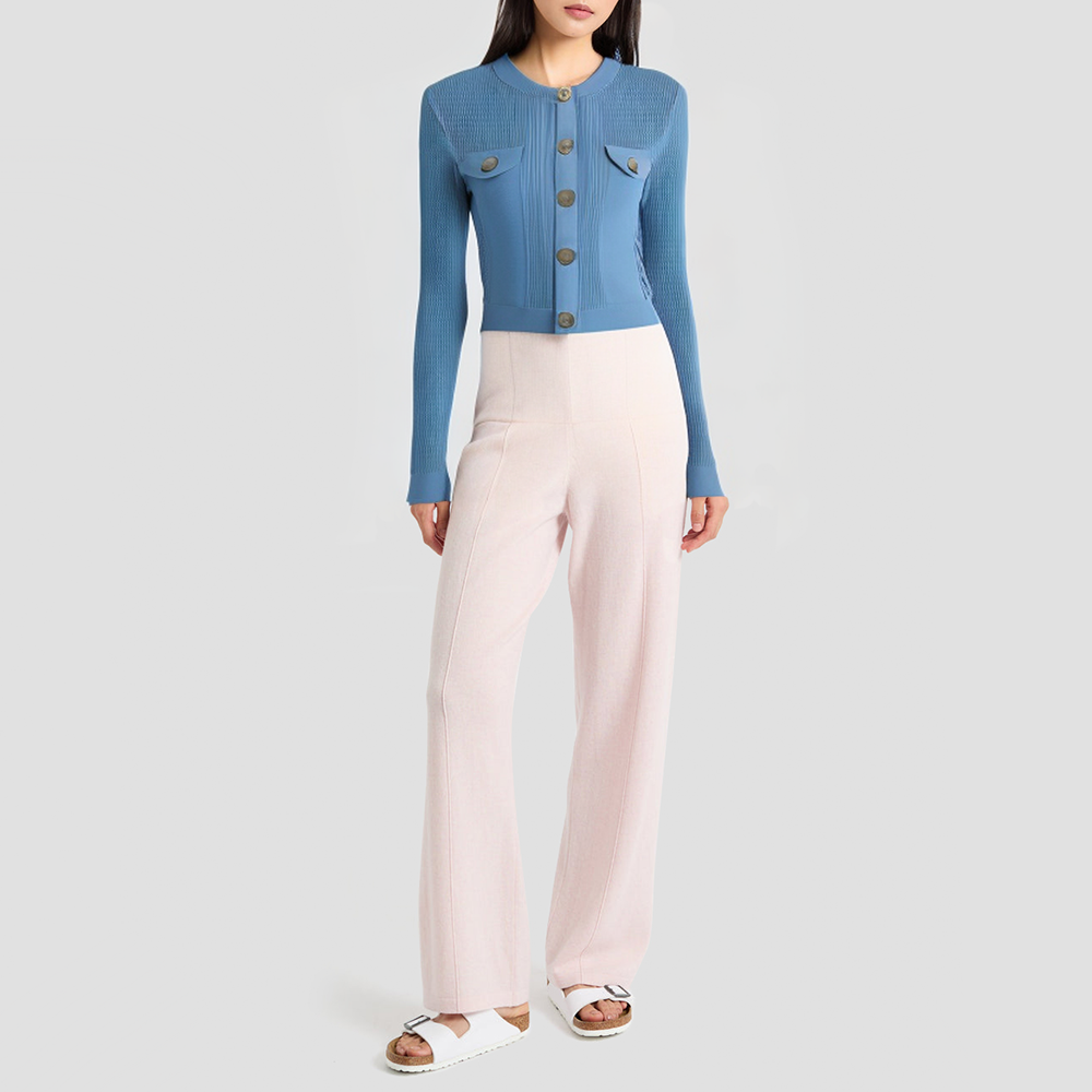 Sequined single-button wool cardigan