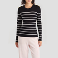 Round-neck button-up slim-fit knitted cardigan