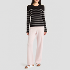 Round-neck button-up slim-fit knitted cardigan