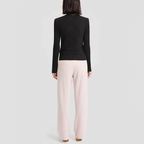 Elegant round-neck knitted cardigan