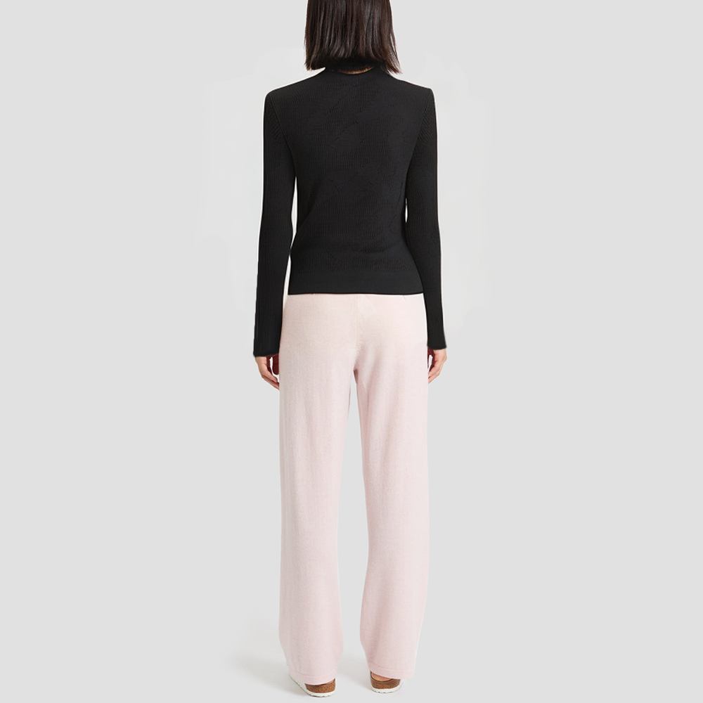 Elegant round-neck knitted cardigan