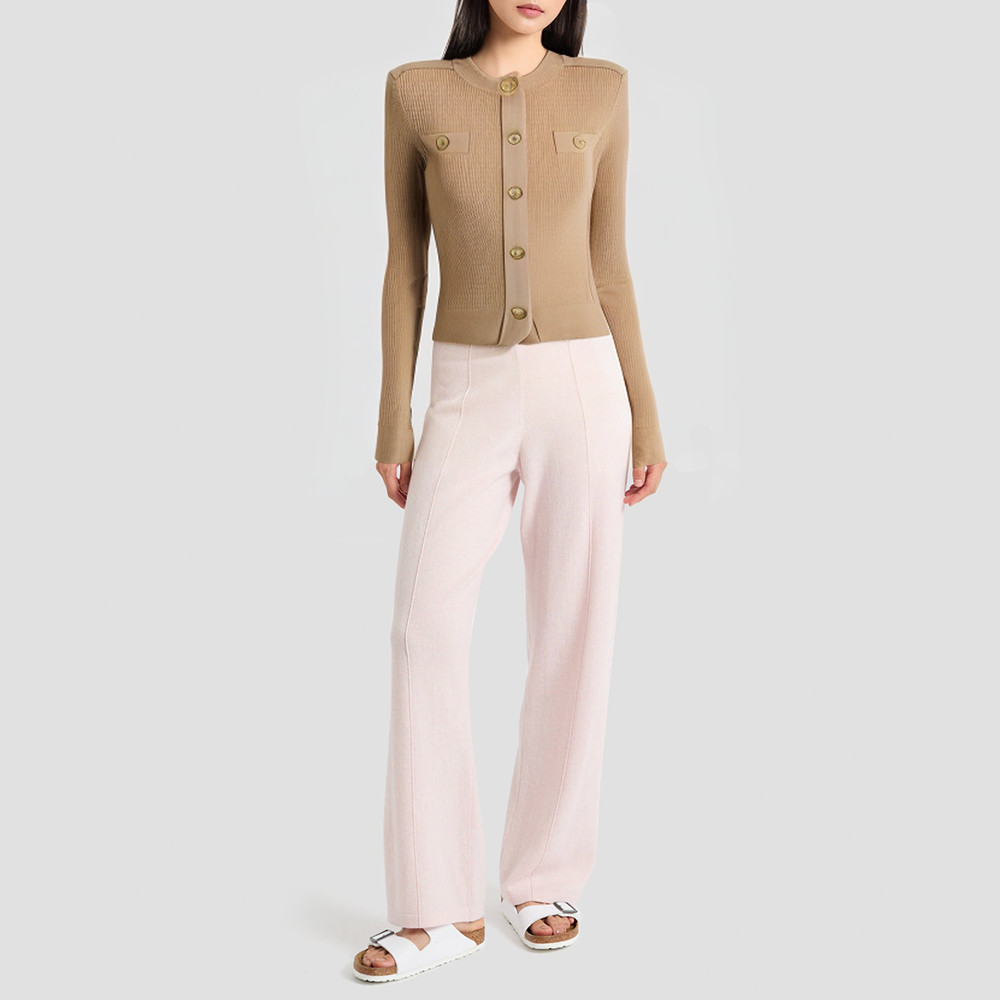 Elegant single-breasted knitted cardigan