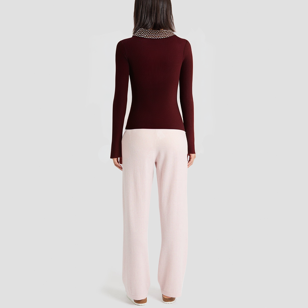 Retro French-style slim-fit knitted cardigan