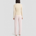 Lapel V-neck slim-fit knitted cardigan