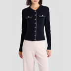 Slim-fit casual knitted cardigan