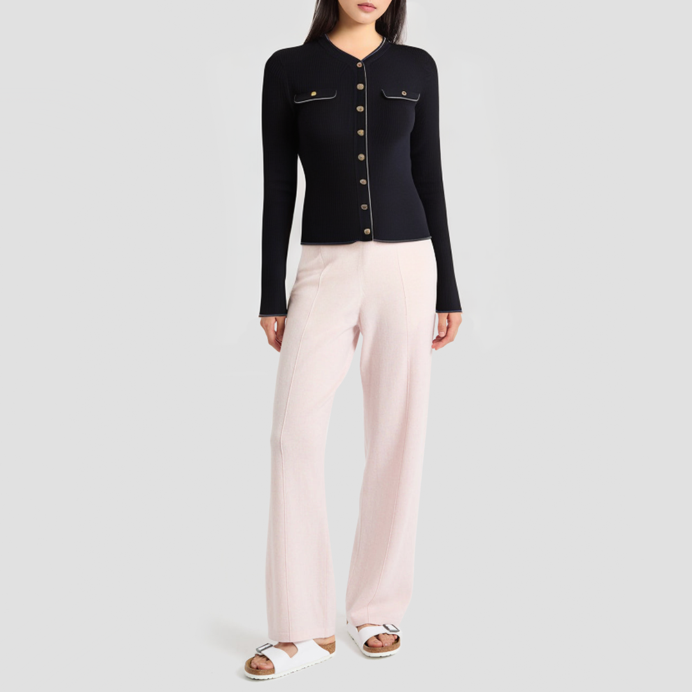 Slim-fit casual knitted cardigan