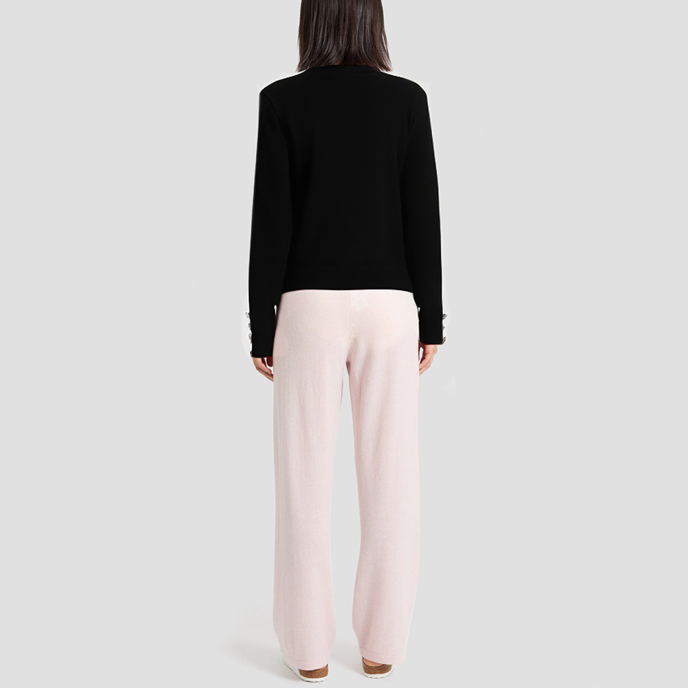 Sequined V-neck delicate knit cardigan