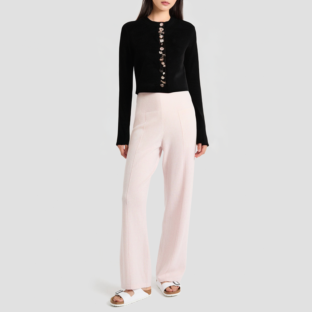 Solid color exquisite knitted cardigan