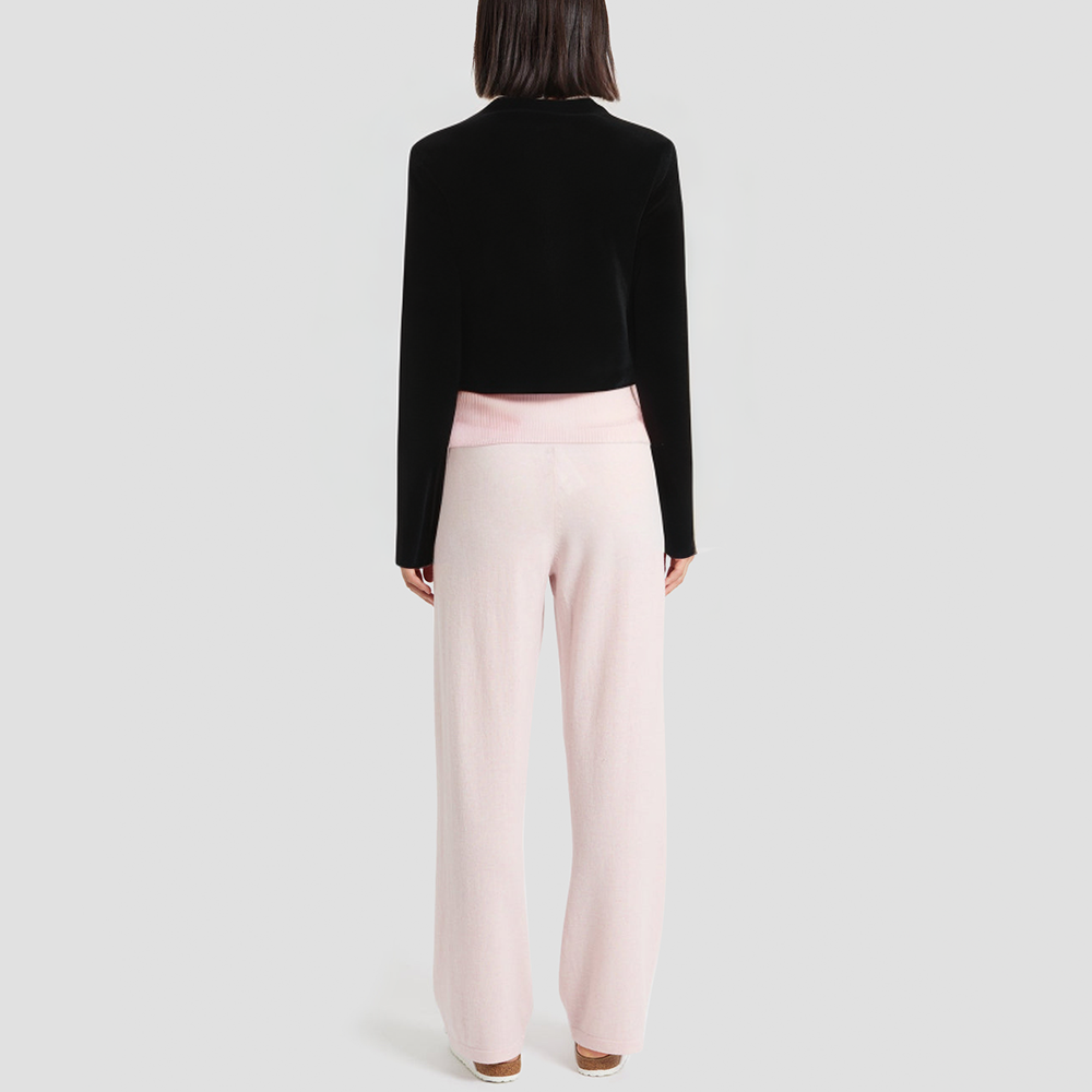 Solid color exquisite knitted cardigan