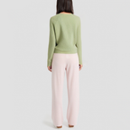 Women's wool V-neck knitted sweater