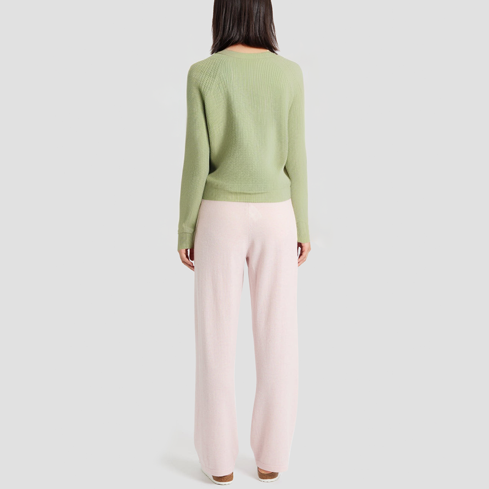 Women's wool V-neck knitted sweater