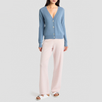 Cashmere V-neck long-sleeved knitted cardigan
