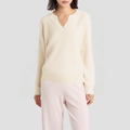 Cashmere V-neck slim-fit knitted sweater