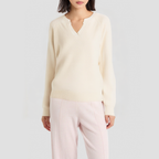 Cashmere V-neck slim-fit knitted sweater
