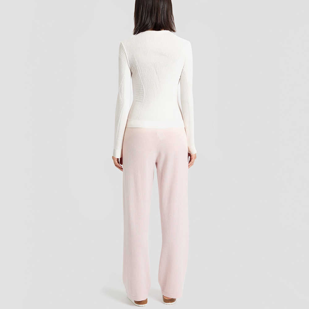 French-style round-neck solid-color knitted cardigan