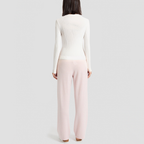 French-style round-neck solid-color knitted cardigan