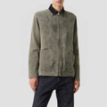 Vintage washed suede zip-up jacket