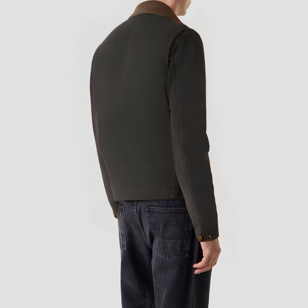 Vintage washed canvas denim jacket