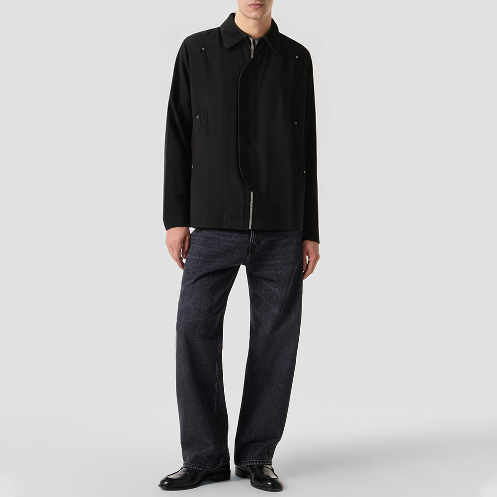 Men's loose-fitting belted jacket