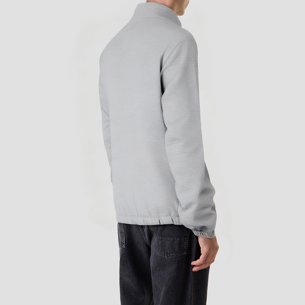 Double-sided stand-collar canvas bomber jacket