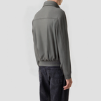 Eco-friendly canvas stand-collar jacket