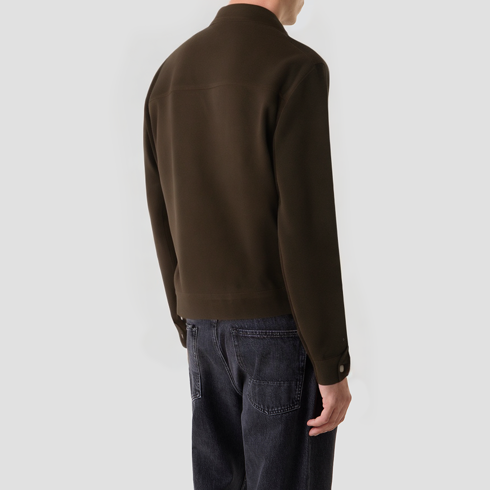 High-quality stand-collar double-layered jacket