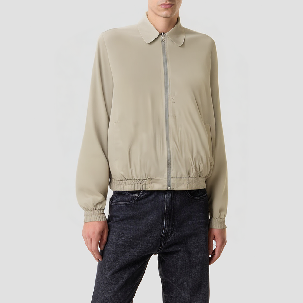 Reversible vintage-style stand-collar jacket