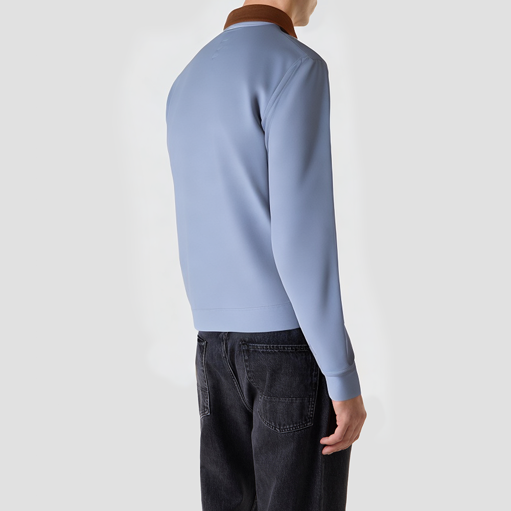 Retro stand-collar patchwork work jacket