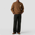 High-quality black washed denim jeans
