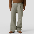 Washed loose-fitting men's wide-leg trousers