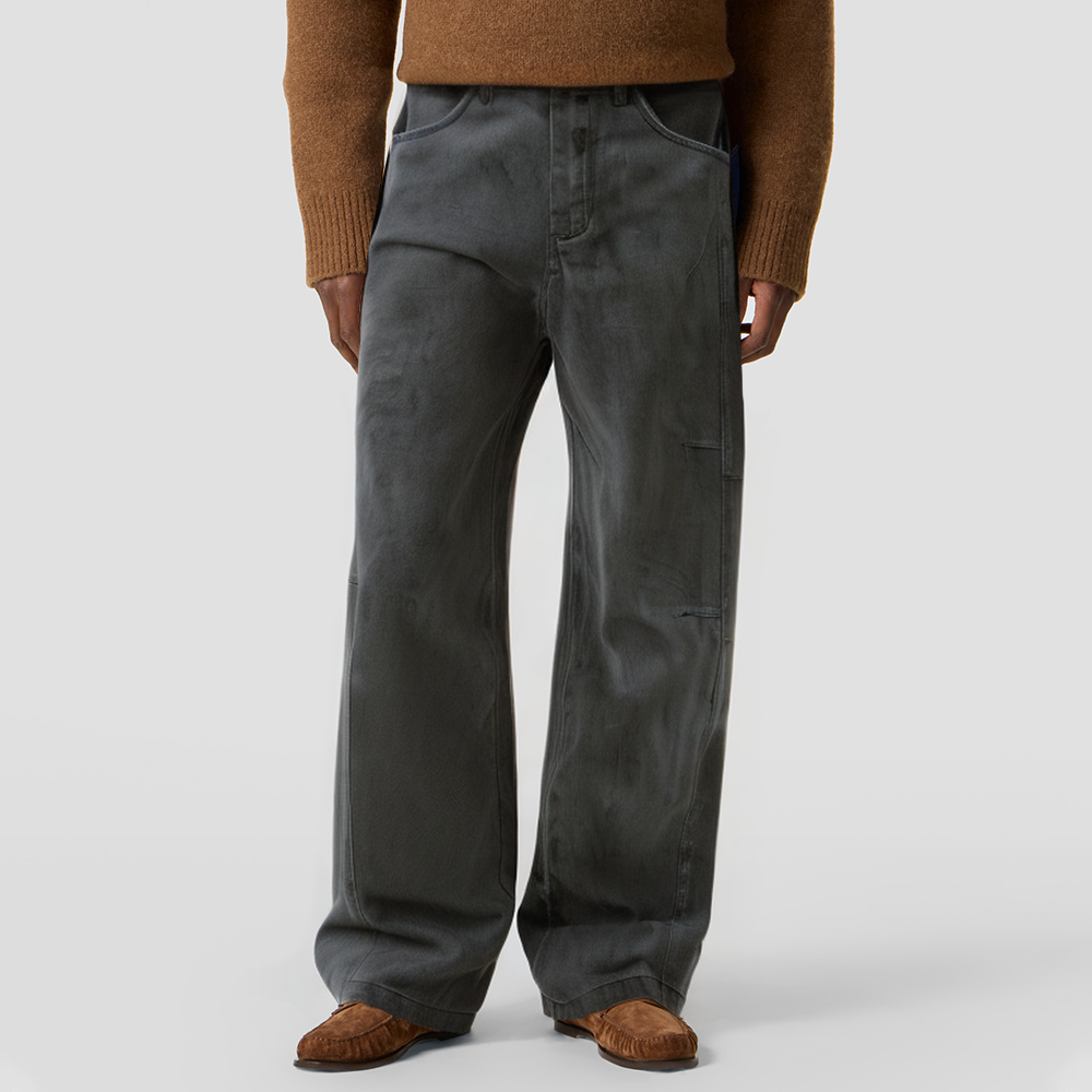 Street style loose flared jeans