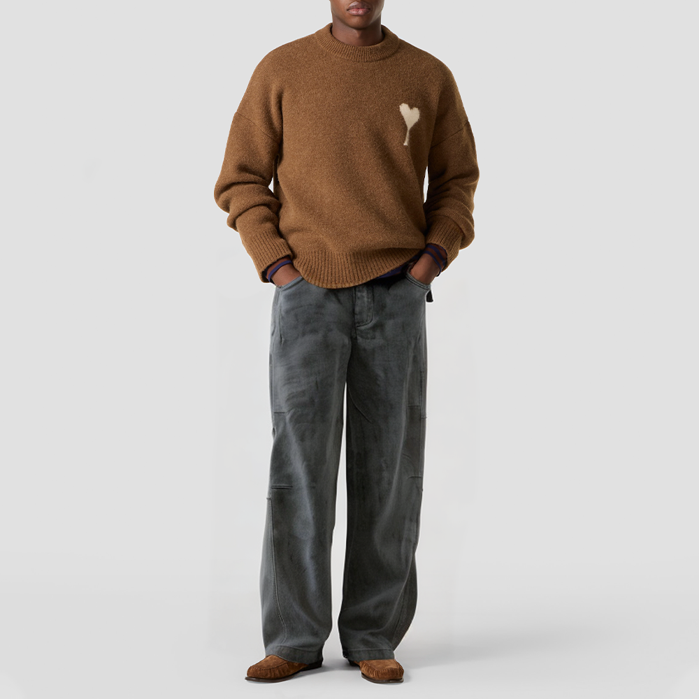 Street style loose flared jeans