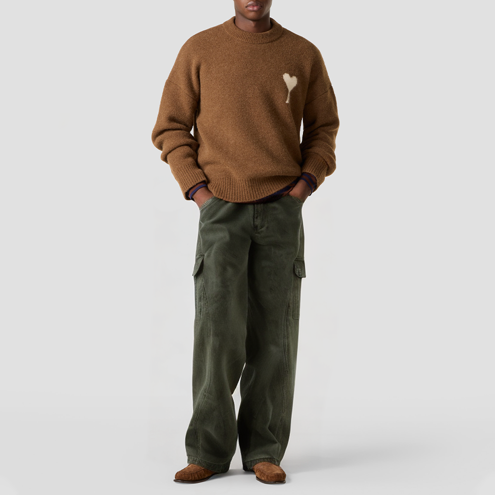 Men's multi-pocket straight-leg cargo pants