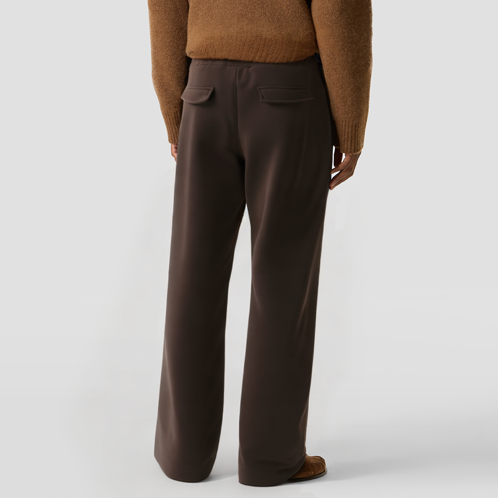 Retro high-waisted drawstring casual trousers